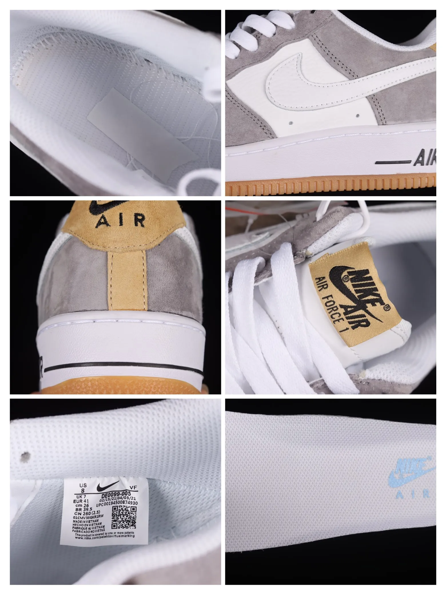 YASSW | Nike Air Force 1 07 Low Suede Grey Yellow White DE0099-005 Review - Replica or Real?