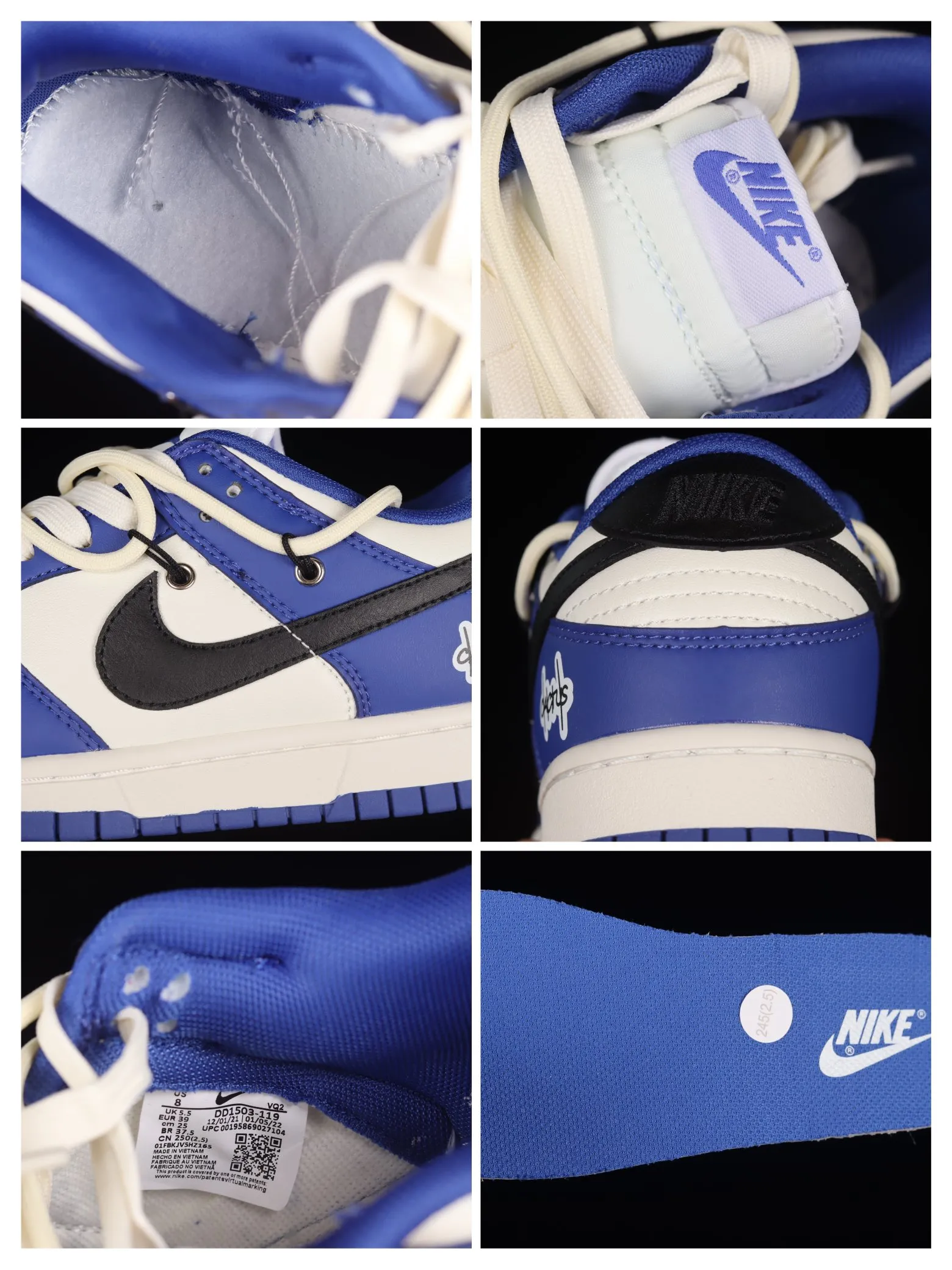 YASSW | Fake Rep Nike Dunk Low Jackie Robinson - Blue/White