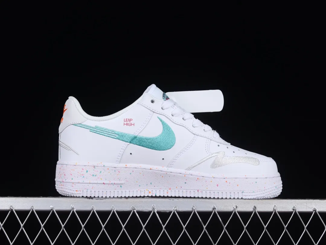 YASSW | Nike Air Force 1 'Leap High' Replica Review: White, Washed Teal, and Safety Orange