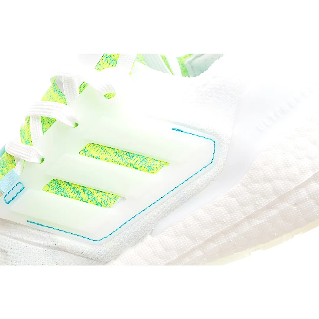 YASSW | Adidas UltraBoost 22 White Bliss Blue Yellow Replica Review