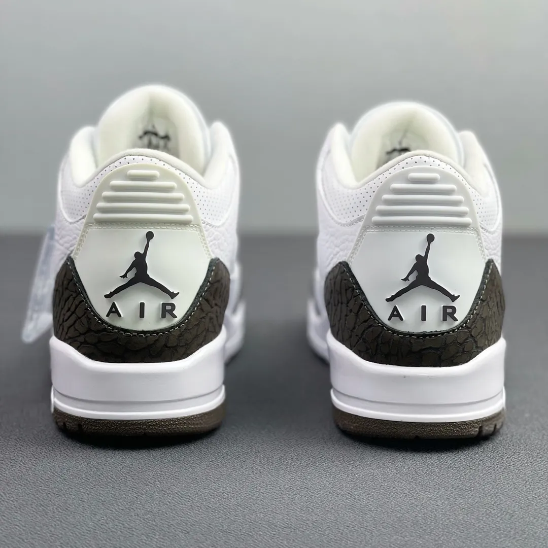 YASSW | Replica Air Jordan 3 Retro Mocha: White, Dark Mocha, Chrome