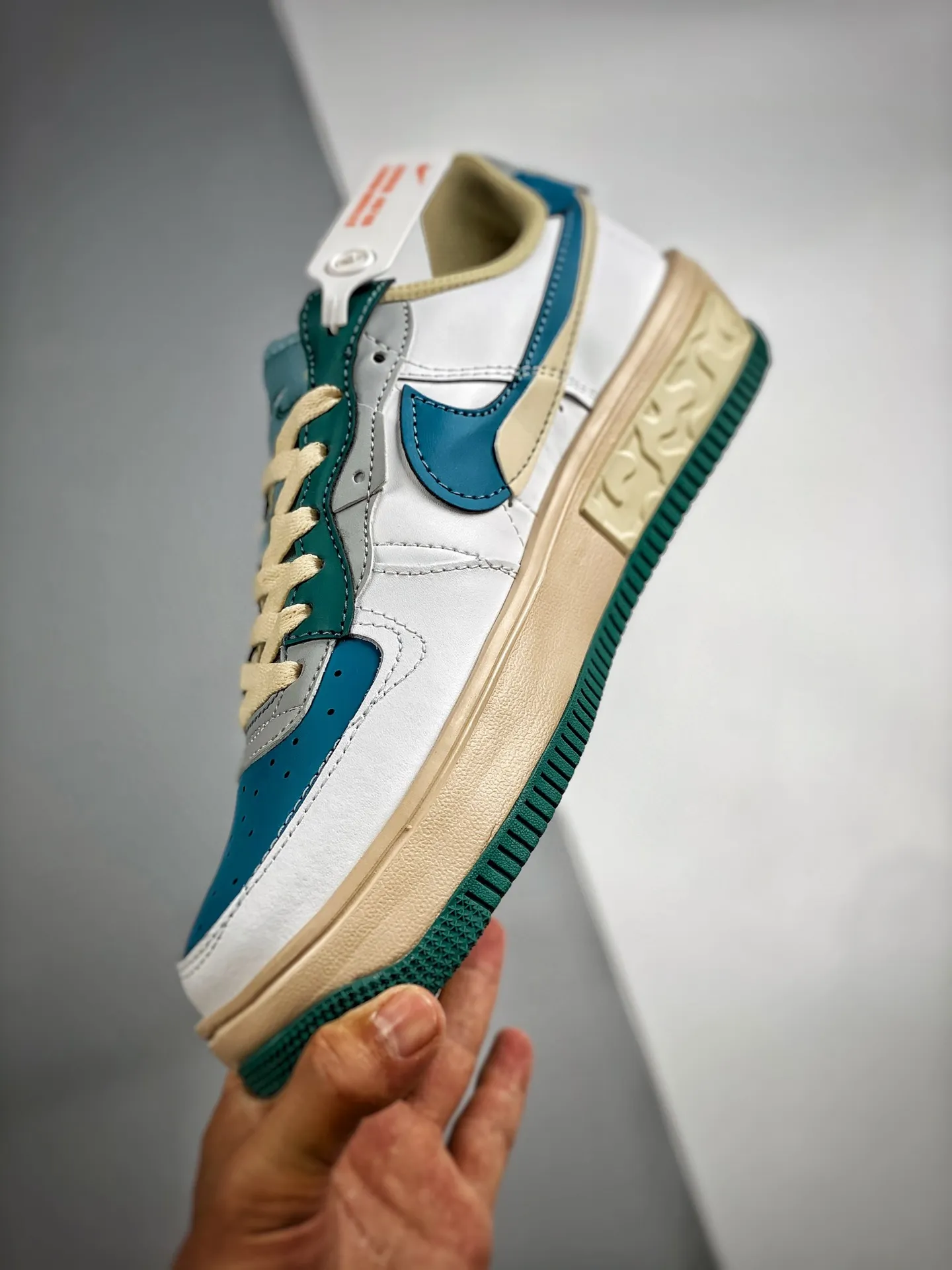 YASSW | Fake Rep Replica Nike Air Force 1 Fontanka White/Blue-Green: A Detailed Look