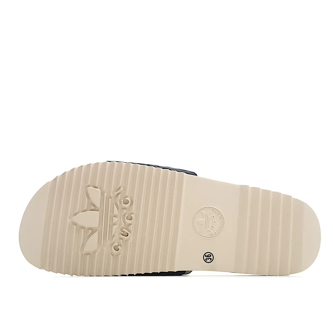 YASSW | Adidas x Gucci Men's Slide Sandal Black GG Monogram - Replica