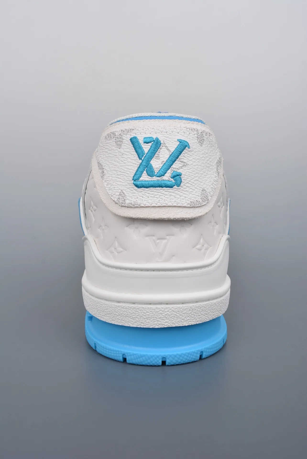 YASSW | Fake Rep Replica Louis Vuitton LV Trainer Sneaker Sky Blue - Size 10.0