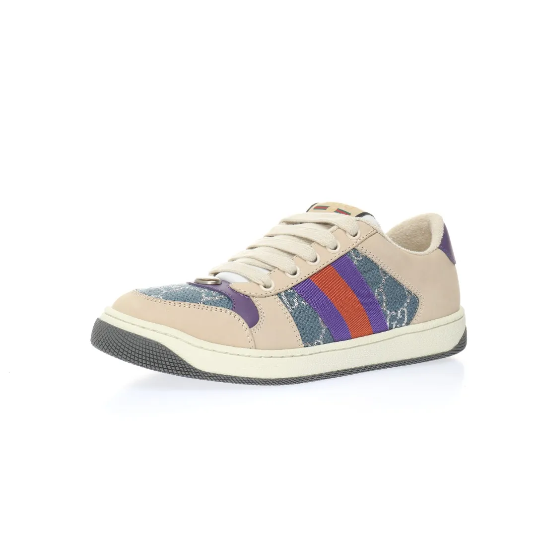 YASSW | Fake Rep Replica Gucci Women's Screener Sneaker With Web, White