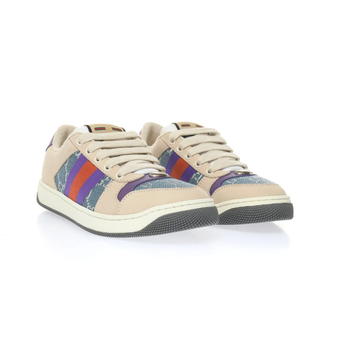 YASSW | Fake Rep Replica Gucci Women's Screener Sneaker With Web, White