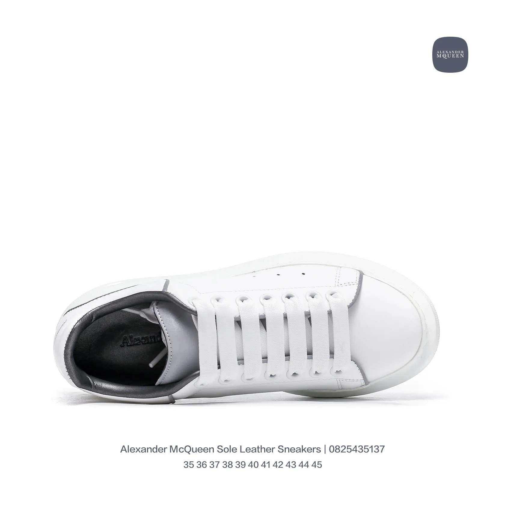 YASSW | Fake Rep Replica Alexander McQueen White Reflective Oversized Sneakers