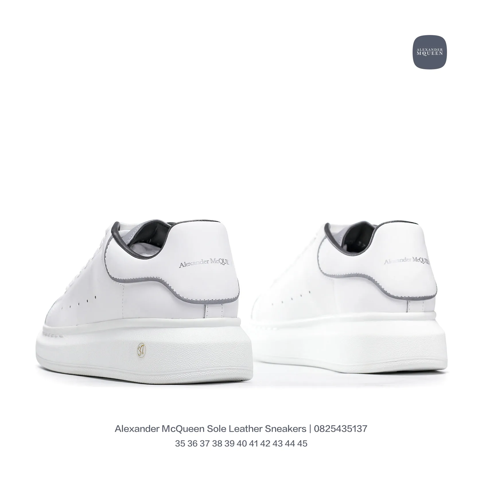 YASSW | Fake Rep Replica Alexander McQueen White Reflective Oversized Sneakers