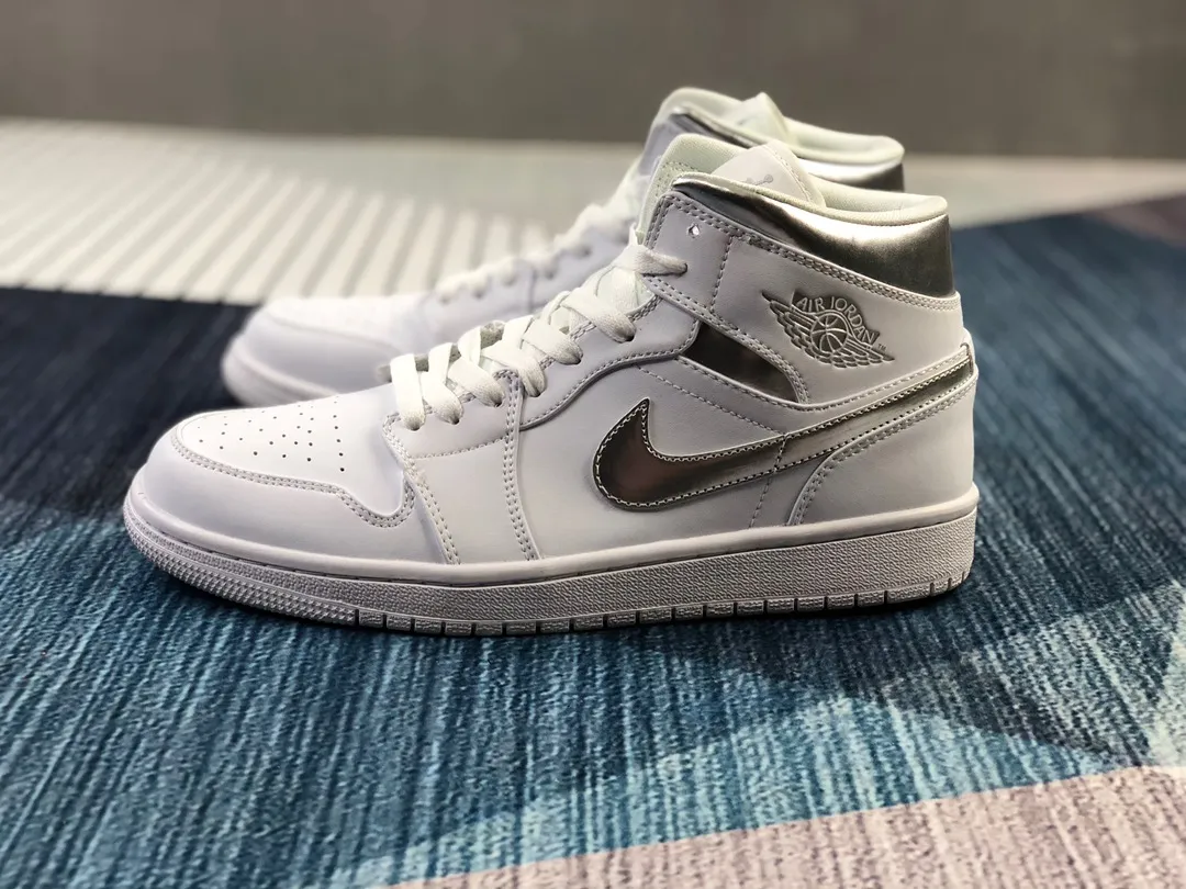 YASSW | Air Jordan 1 Mid White Metallic Silver: A Timeless Icon