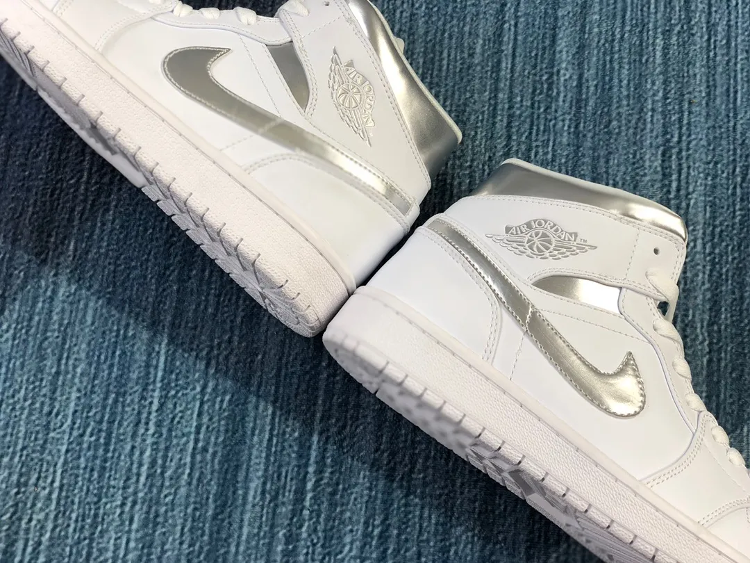 YASSW | Air Jordan 1 Mid White Metallic Silver: A Timeless Icon