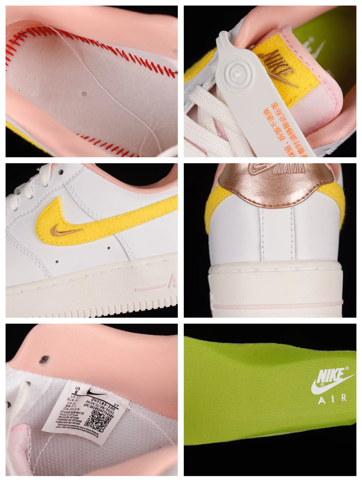 YASSW | Unveiling the Nike Women's Air Force 1 '07 LX Sneakers in White/Yellow Strike