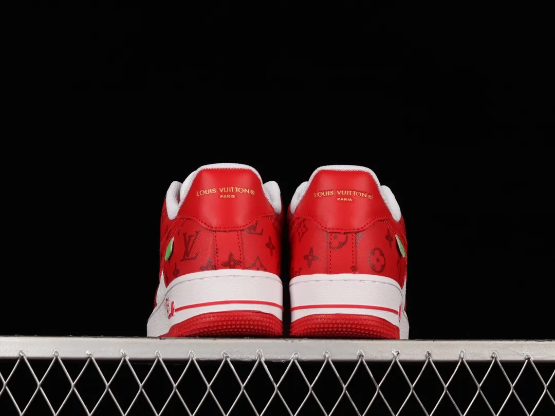 YASSW | Louis Vuitton x Nike Air Force 1 Sneakers by Virgil Abloh: Red and White Magic