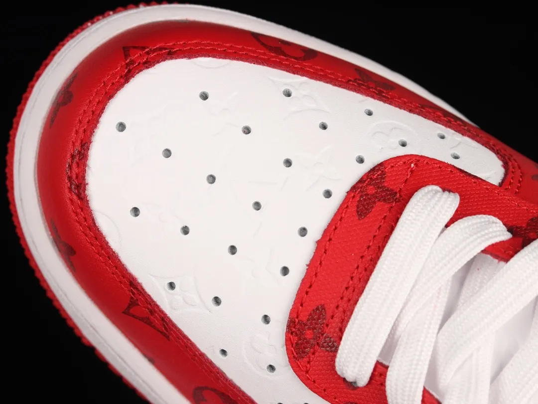 YASSW | Louis Vuitton x Nike Air Force 1 Sneakers by Virgil Abloh: Red and White Magic