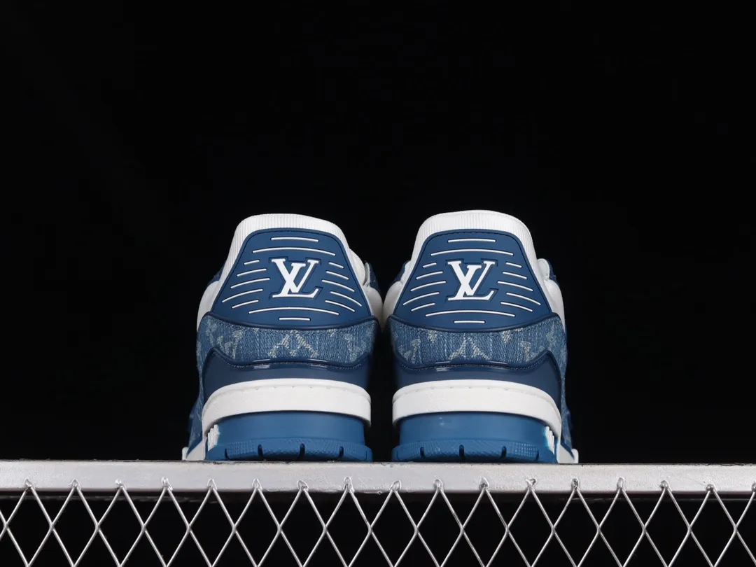 YASSW | Louis Vuitton Trainer Line Sneakers: Black, Denim, and Blue Variations