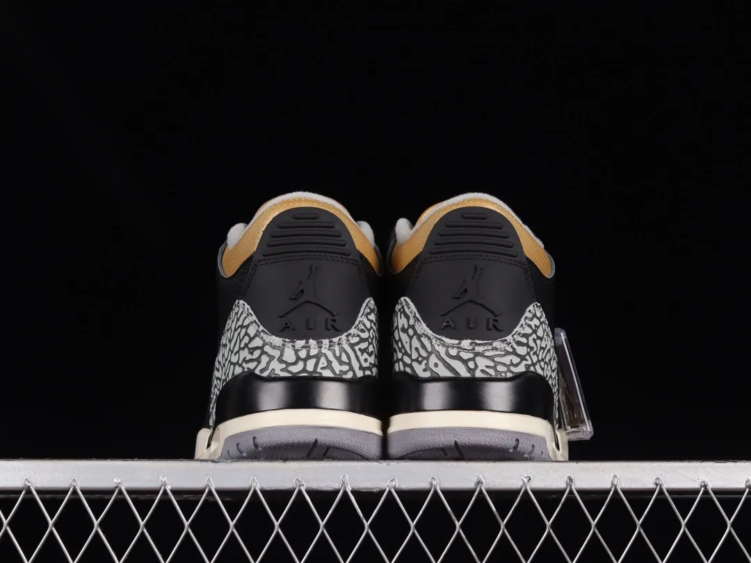 YASSW | Nike Air Jordan 3 Retro Black Cement Gold - Iconic Style Redefined