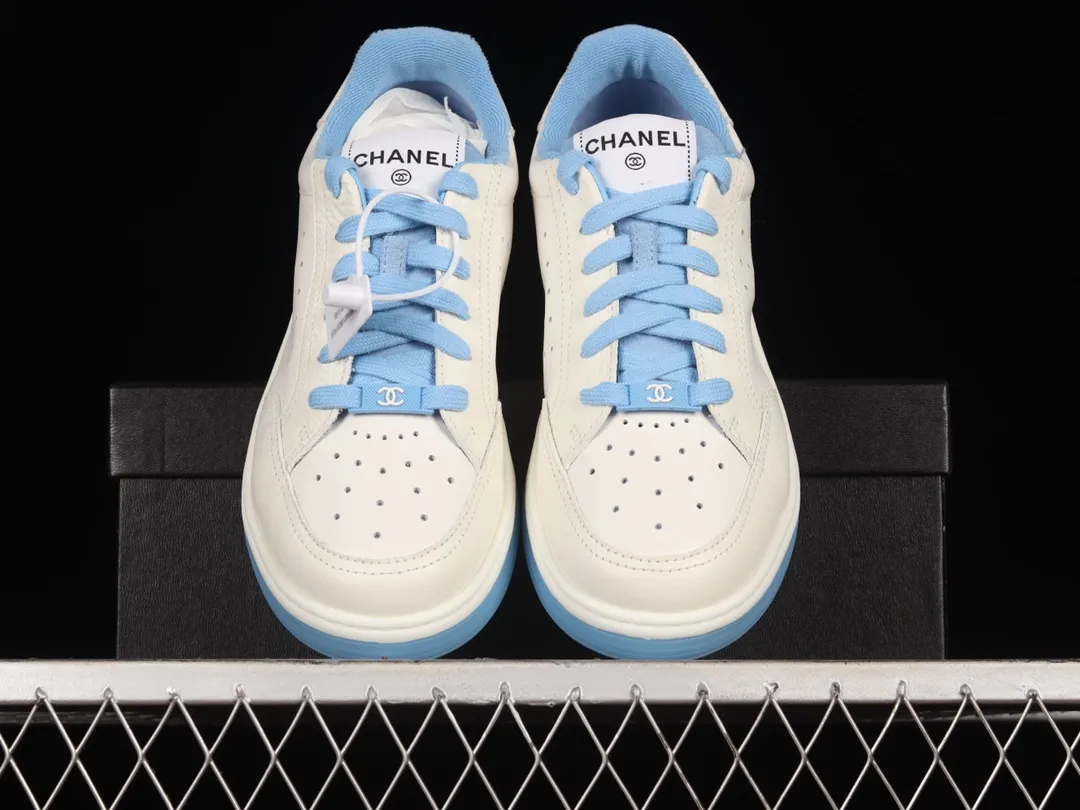 YASSW | Chanel Runner Tennis White Light Blue Leather Low Trainers Review