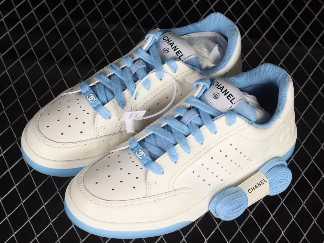 YASSW | Chanel Runner Tennis White Light Blue Leather Low Trainers Review