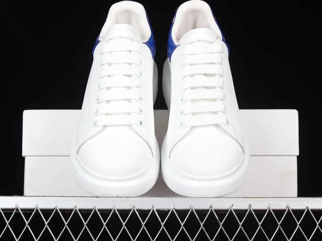 YASSW | Exploring the Allure of Alexander McQueen Oversized Sneakers: White & Blue